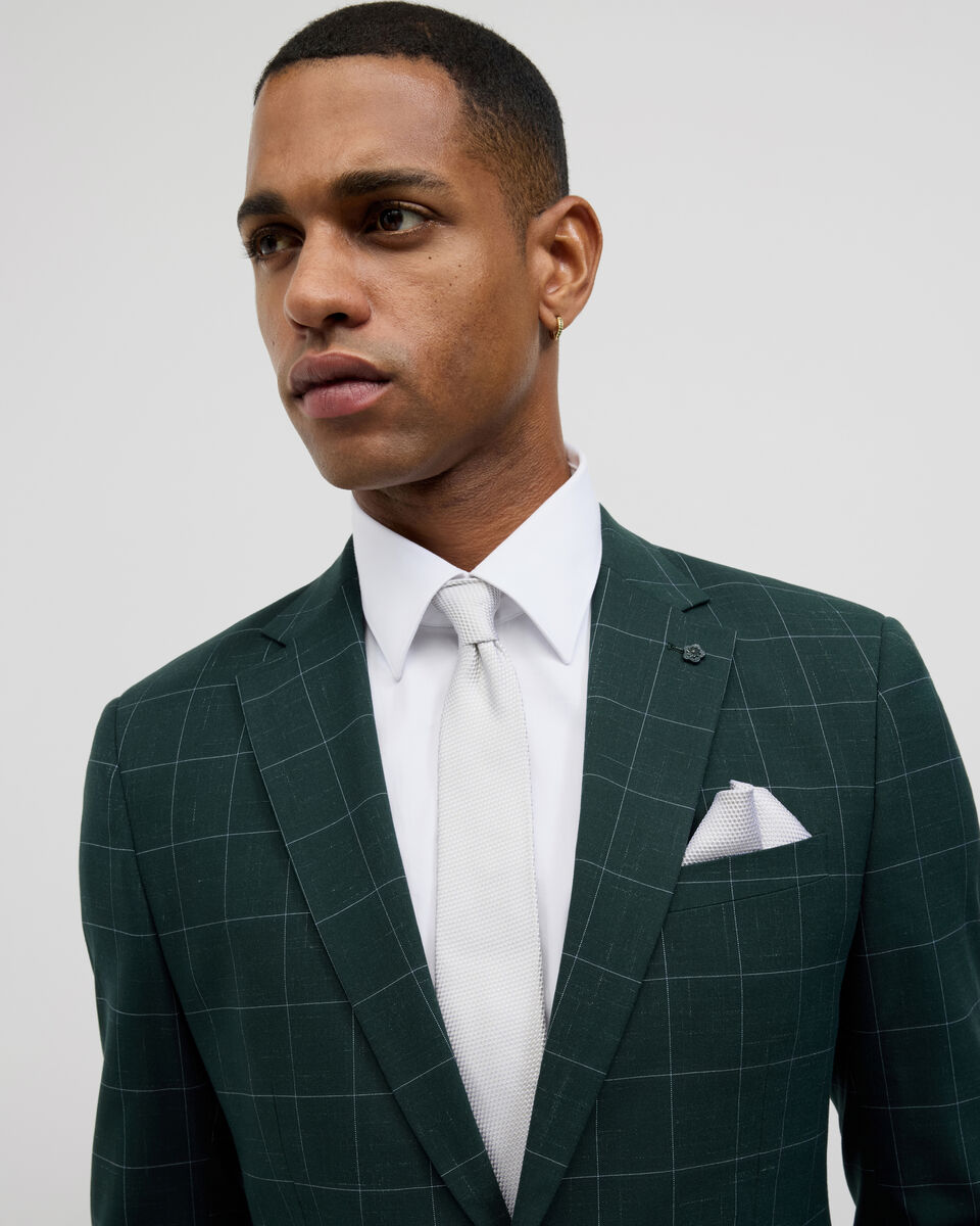 Sebastian Windowpane Check Tailored Jacket, Khaki Windowpane, hi-res
